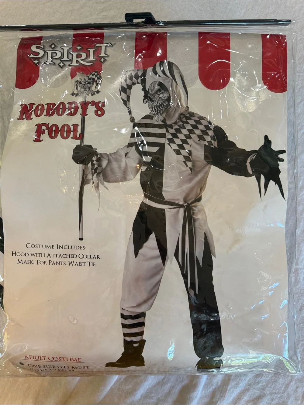 Spirit Halloween “Nobody’s Fool” Evil Jester Costume ADULT OS Large on tags - Picture 13 of 16
